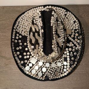 Black Embellished Cowboy Hat